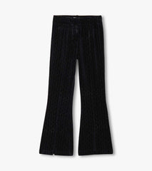 Girls Black Sparkle Wave Velour Flared Pants | Hatley Sale Girls