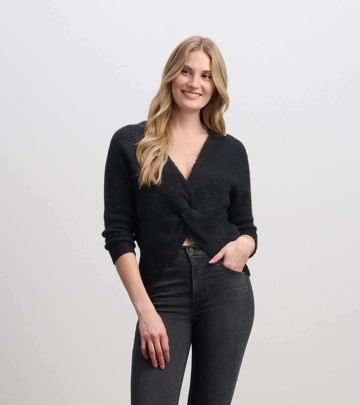 Cross Over Sweater - Black | Hatley Discount Women