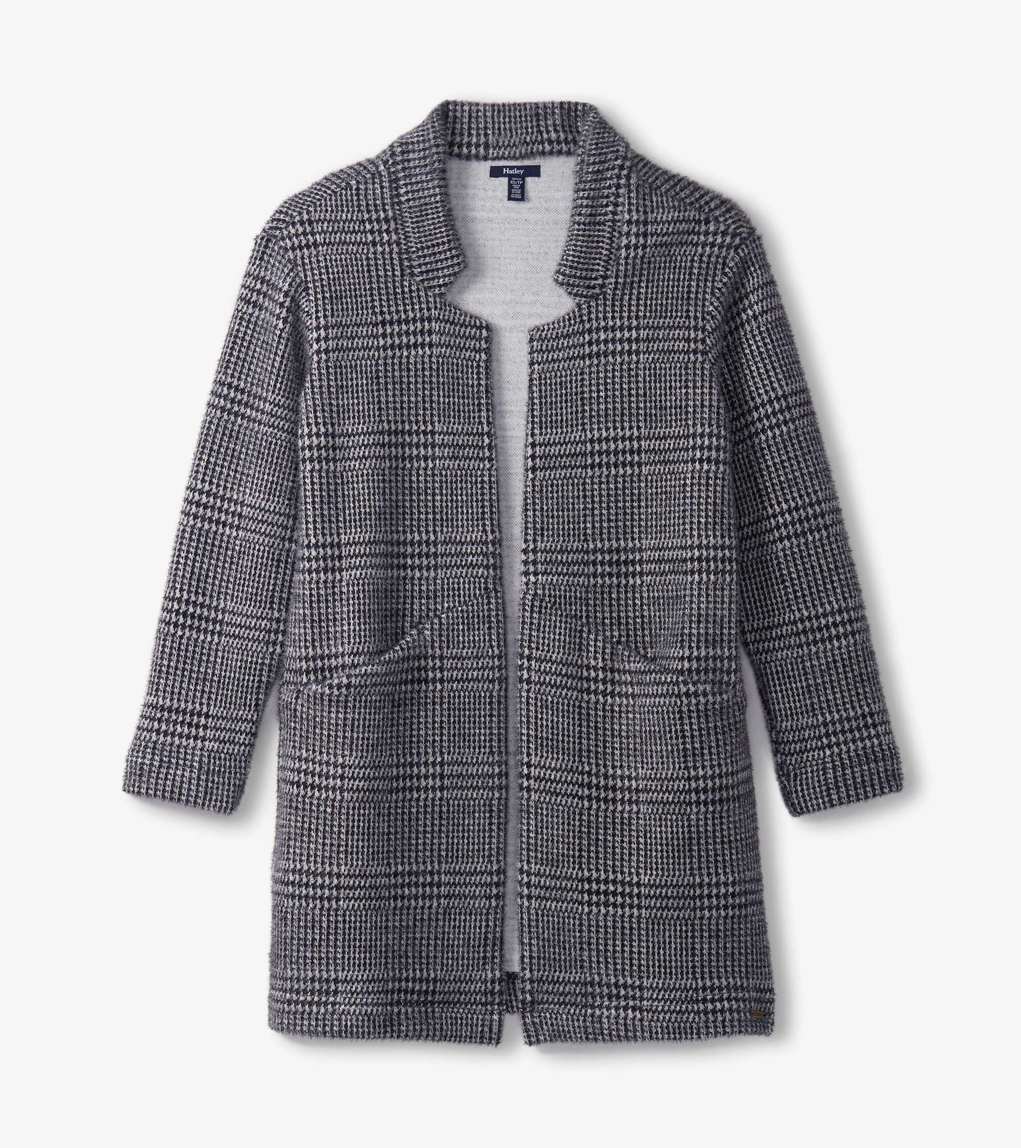 Cozy Open Blazer - Black Check | Hatley For Women