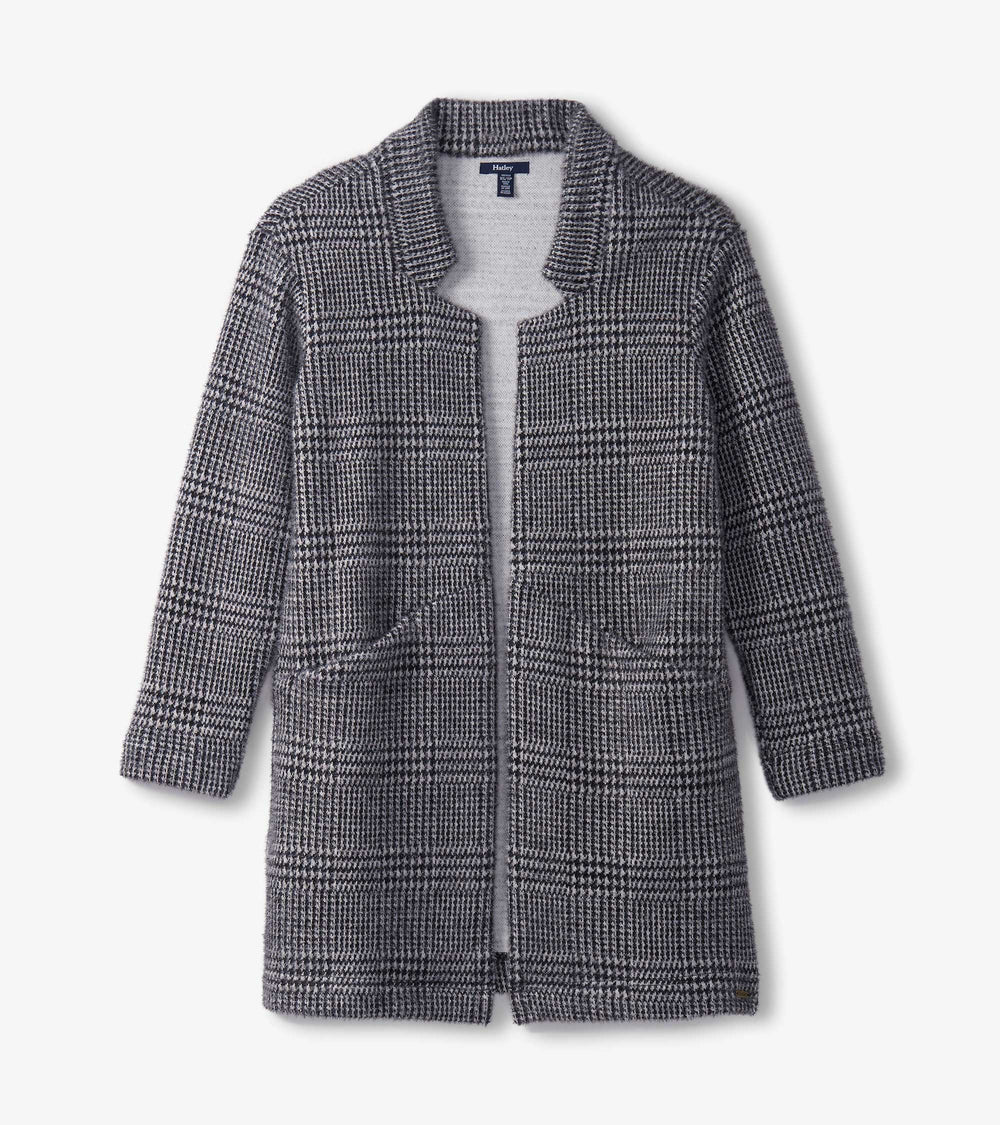 Cozy Open Blazer - Black Check | Hatley For Women