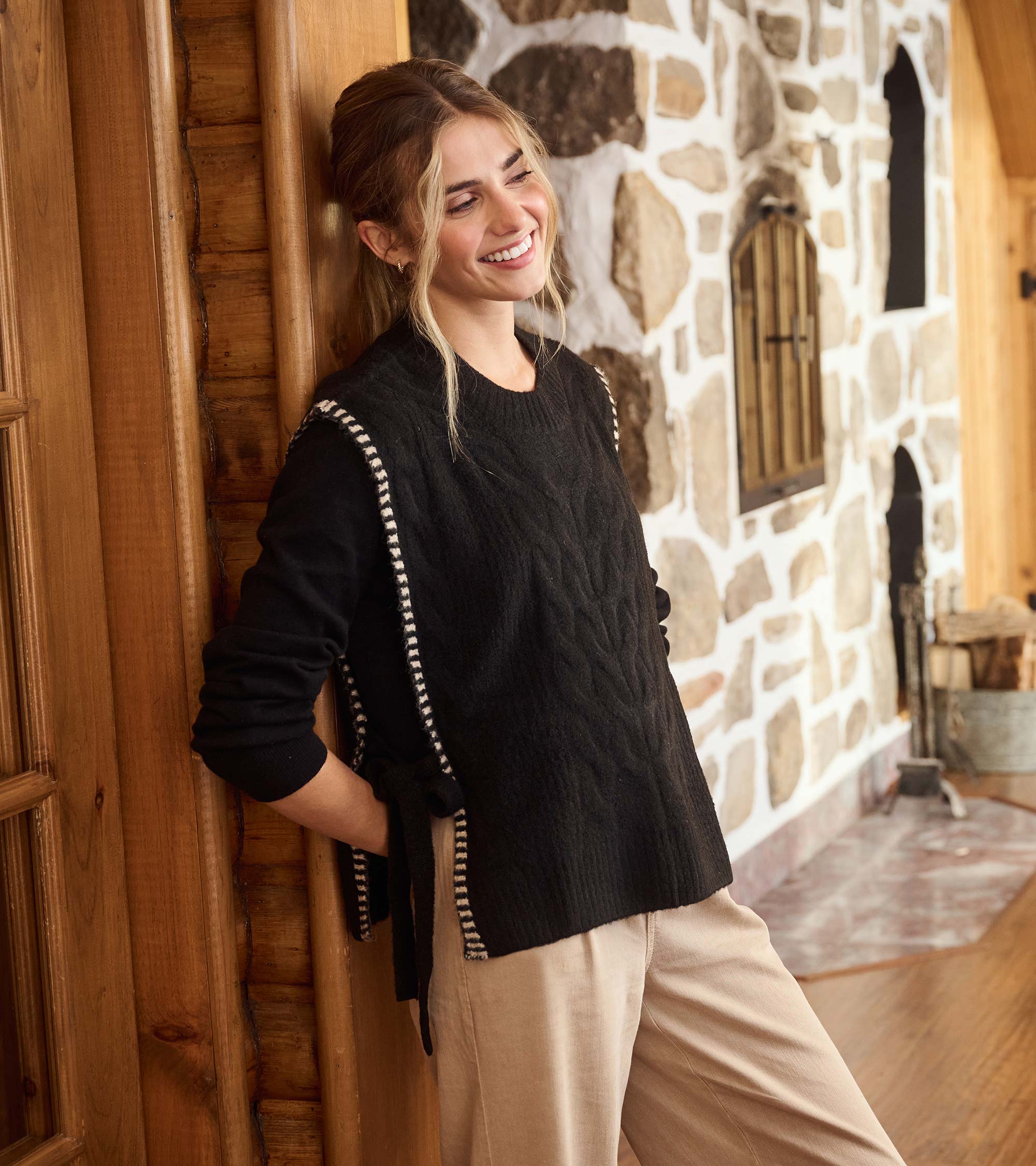 Side-Tie Sweater Vest - Black | Hatley Sale Women