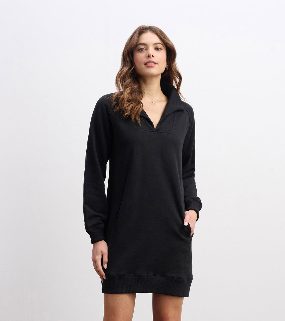 Anna Notch Neck Dress - Black | Hatley Onsale Women