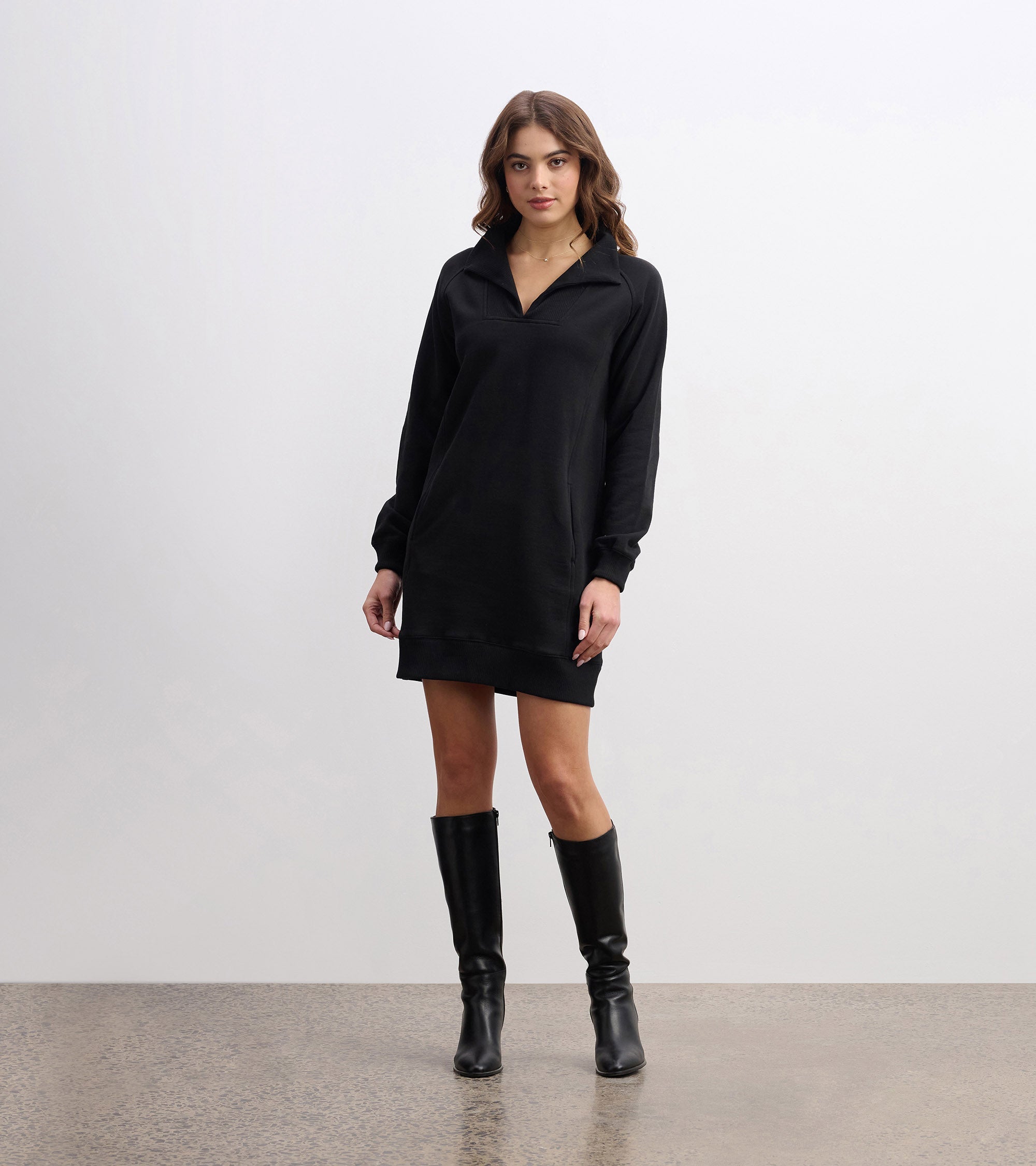 Anna Notch Neck Dress - Black | Hatley Onsale Women