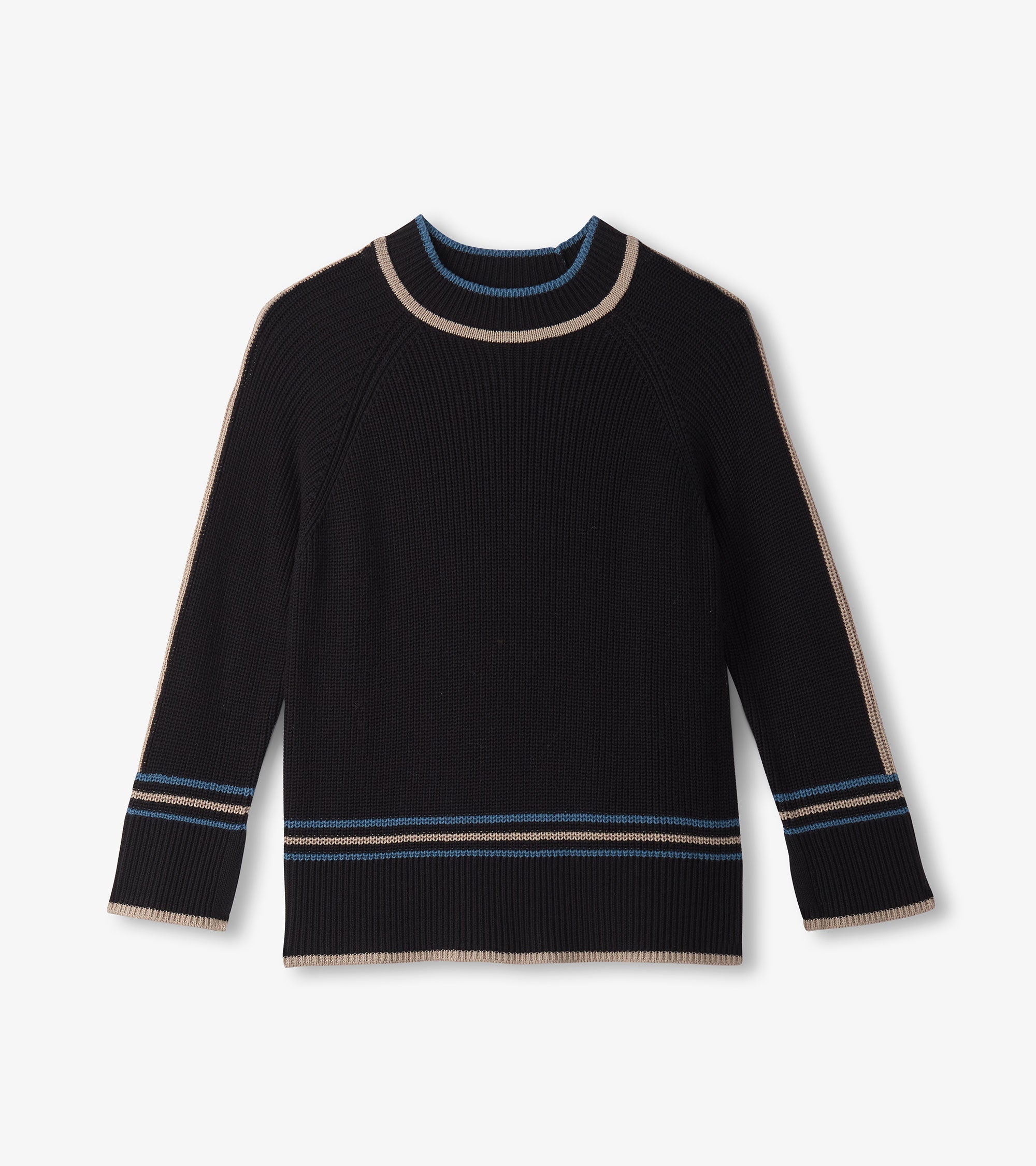 Raglan Stripes Pullover - Black | Hatley Women