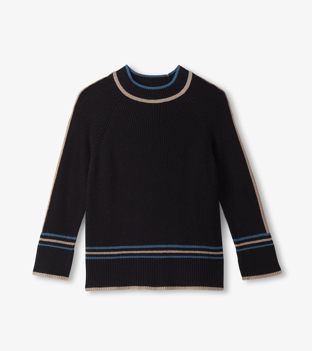Raglan Stripes Pullover - Black | Hatley Women