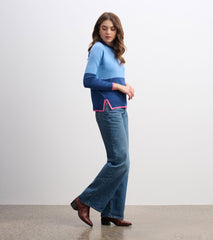 Olivia Sweater - Blue Color Block | Hatley US Women
