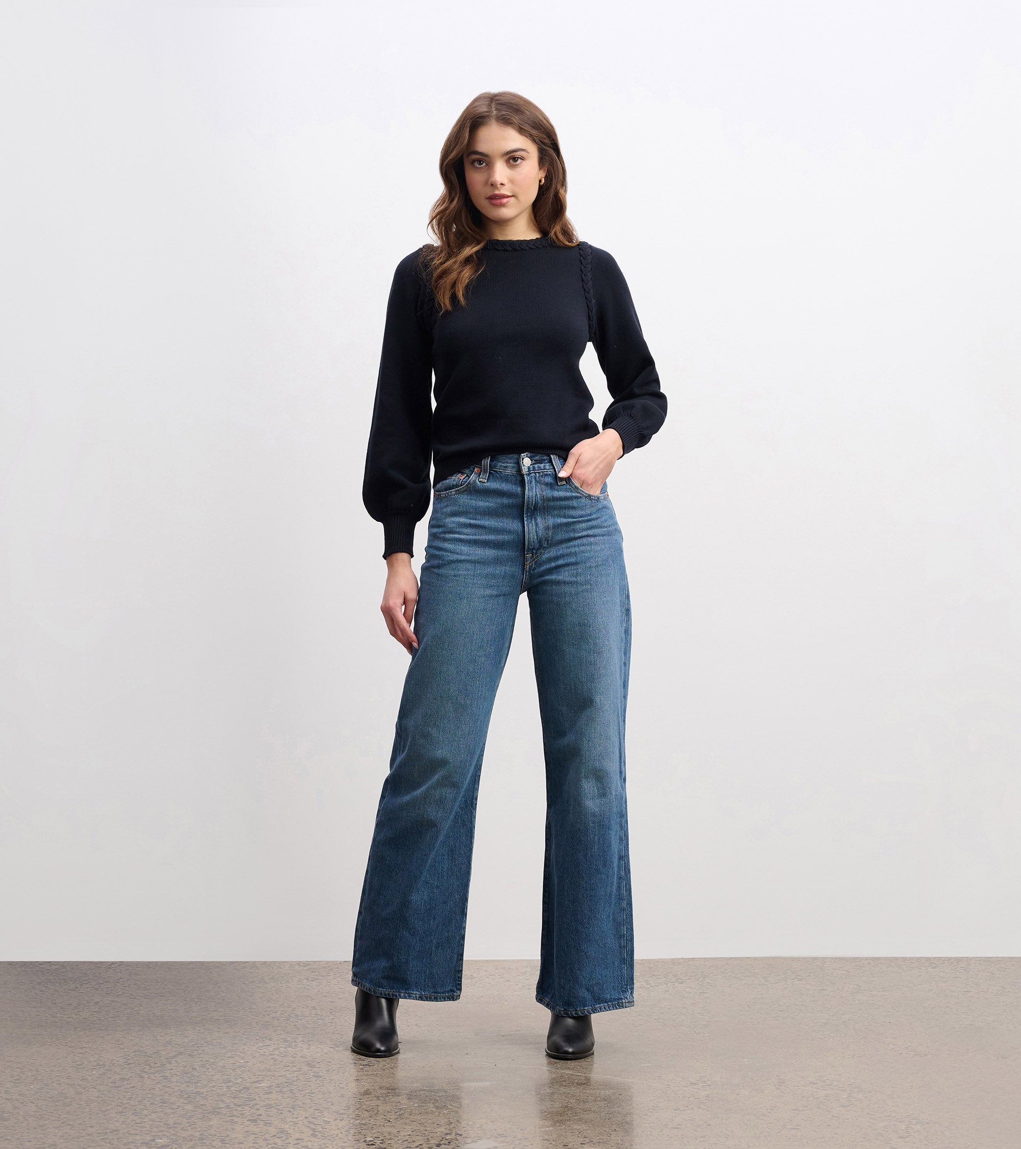 Braided Sweater - Black | Hatley Onsale Women