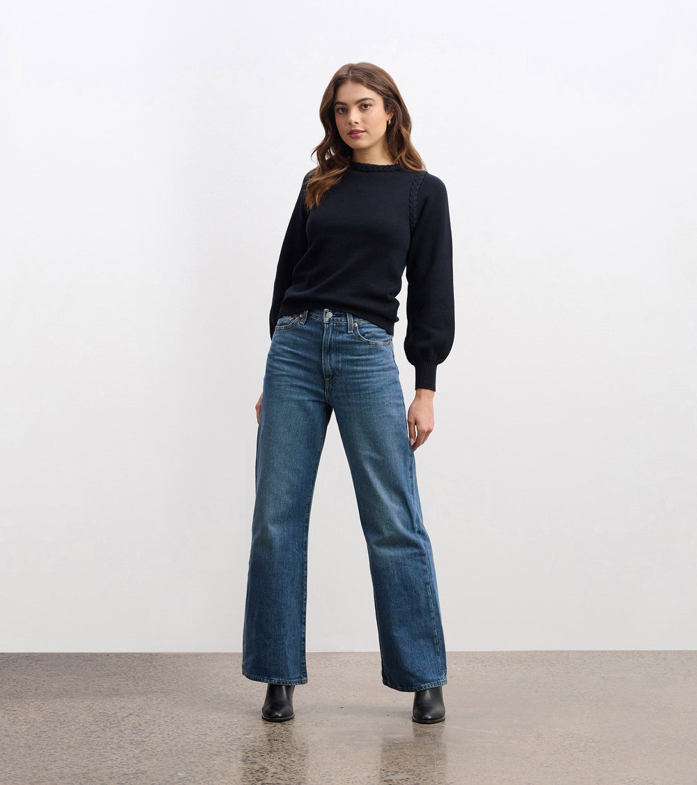 Braided Sweater - Black | Hatley Onsale Women