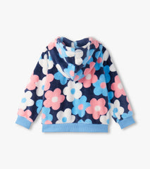 Girls Big Flowers Fleece Zip-Up Hoodie | Hatley