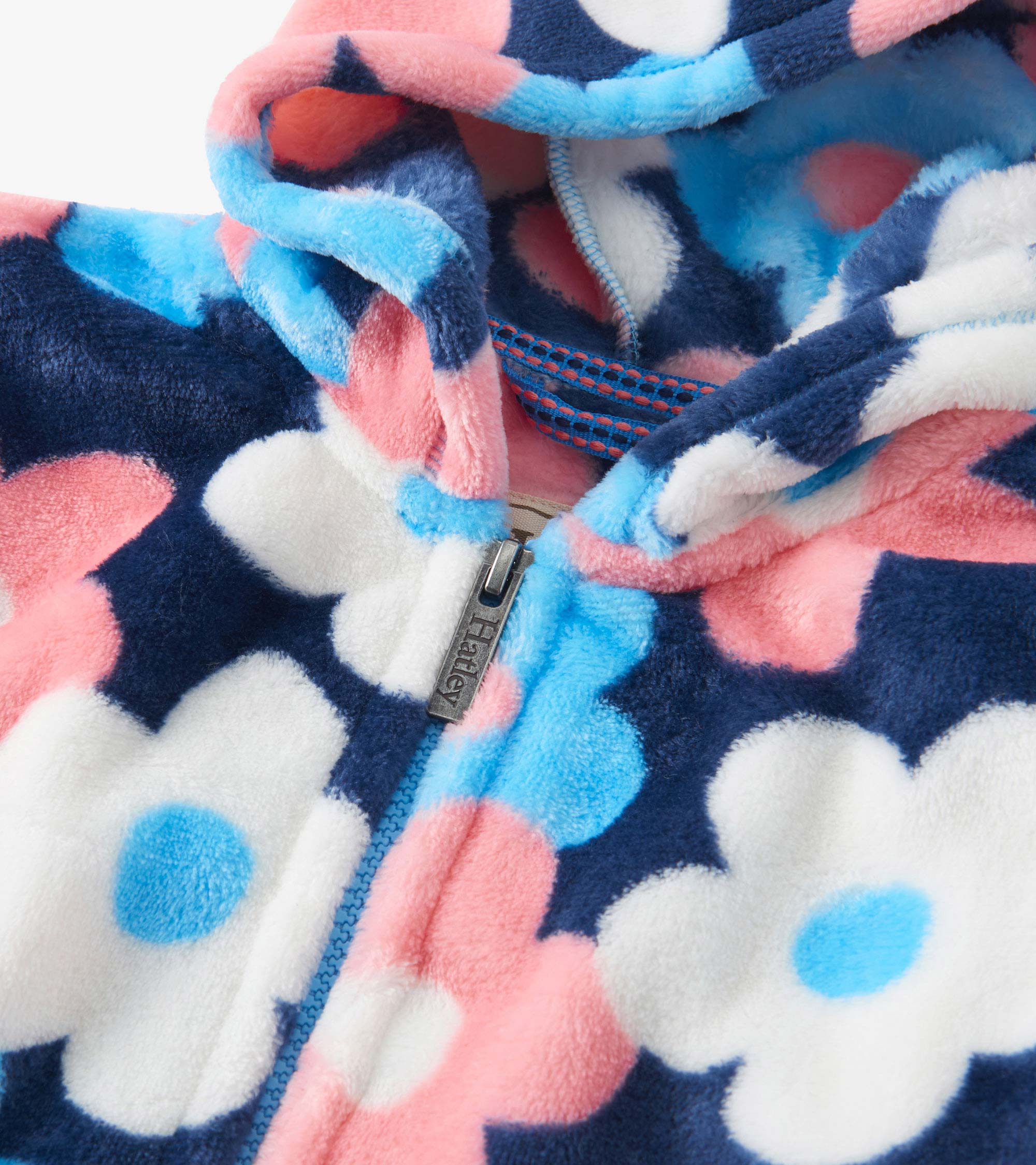 Girls Big Flowers Fleece Zip-Up Hoodie | Hatley