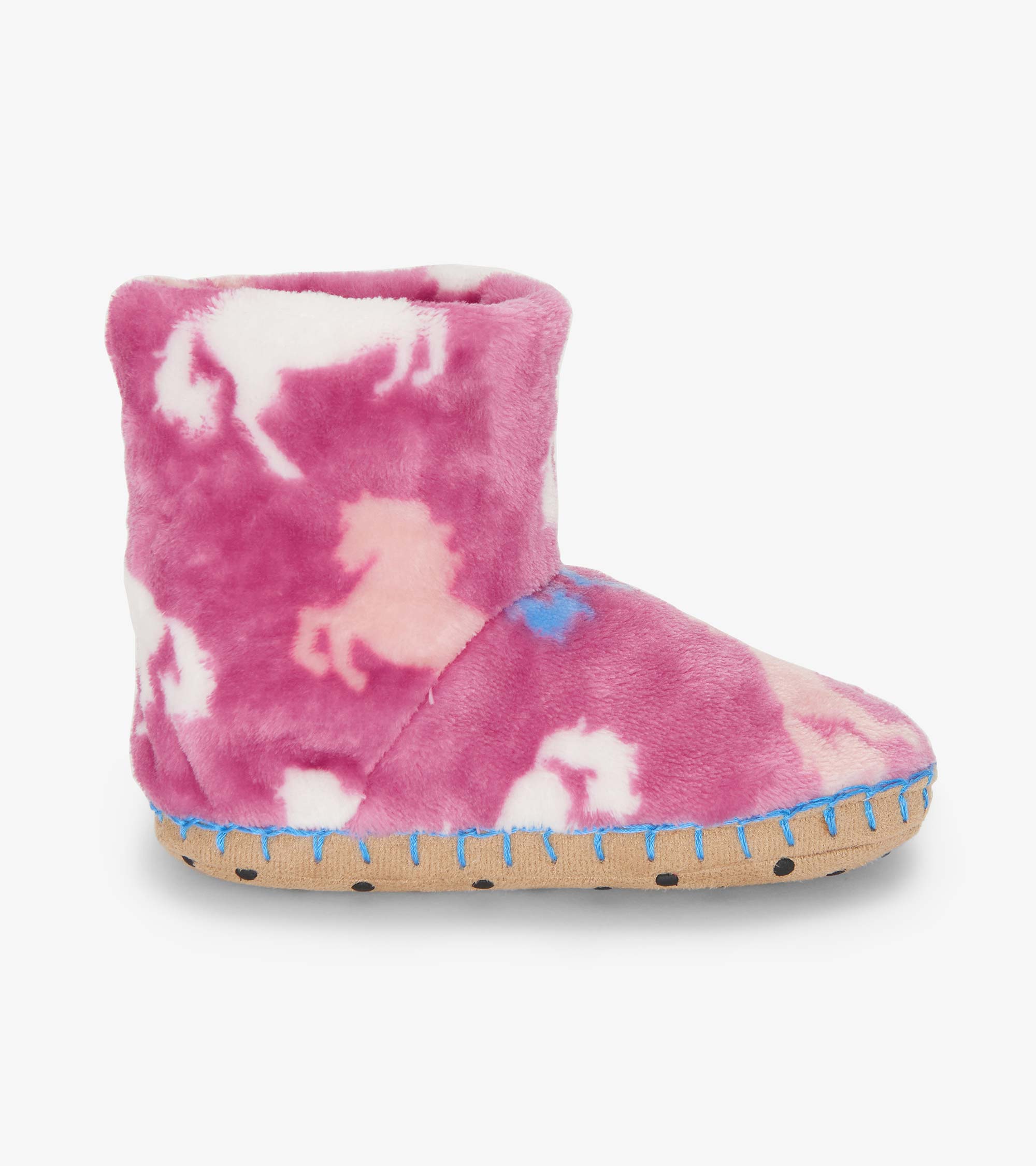 Girls Beautiful Horses Fuzzy Fleece Slippers | Hatley For Girls