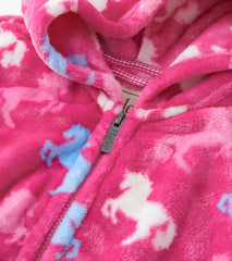 Girls Beautiful Horses Fleece Zip-Up Hoodie | Hatley Onsale Girls