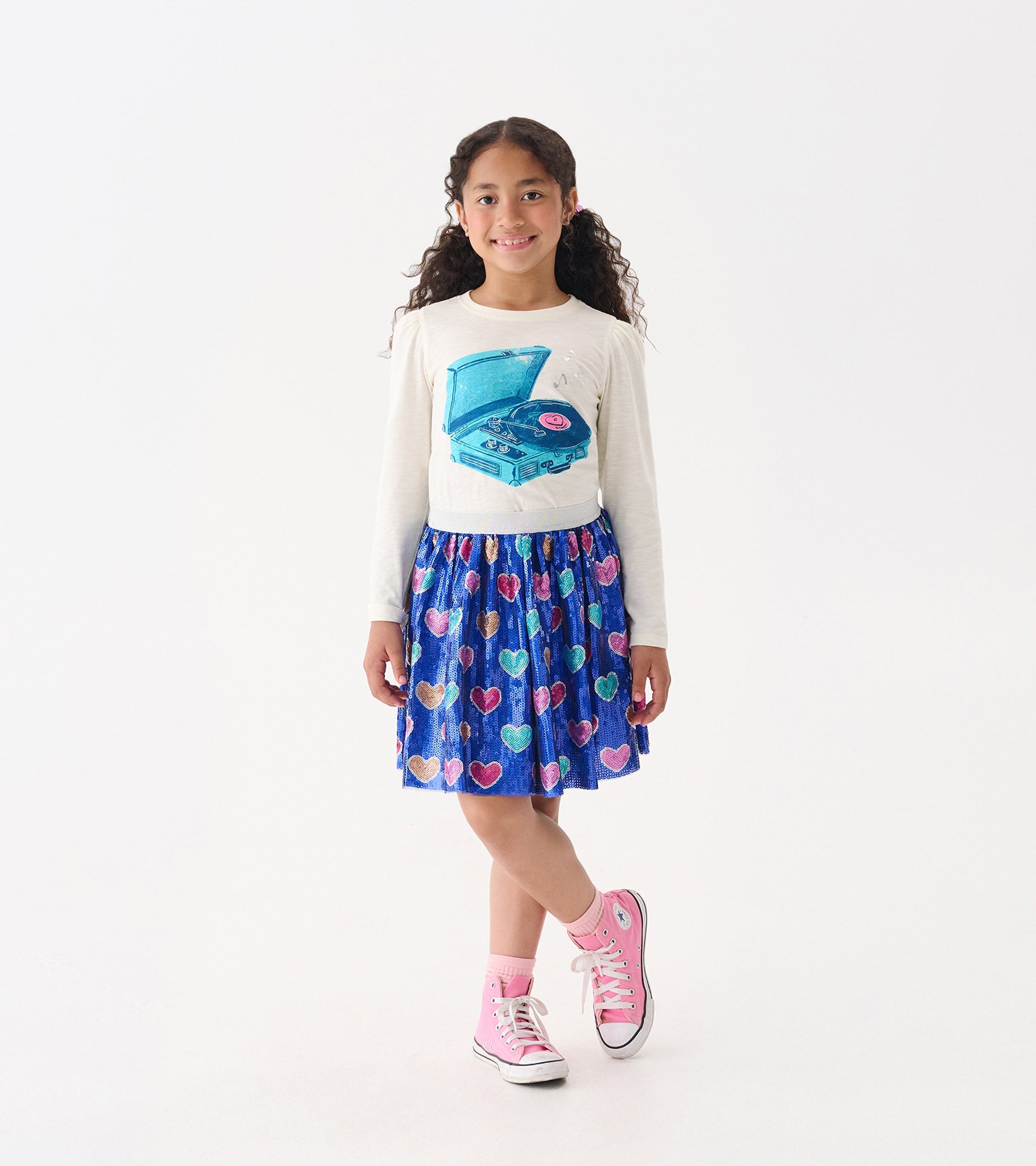 Girls Bursted Hearts Sequin Skirt | Hatley Sale Girls