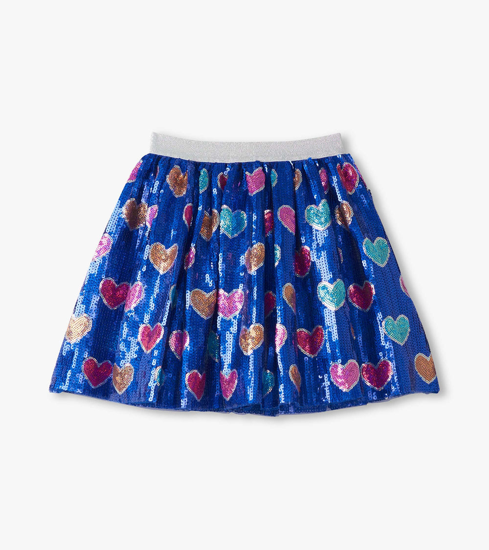 Girls Bursted Hearts Sequin Skirt | Hatley Sale Girls