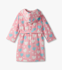 Girls Big Hearts Fuzzy Fleece Robe | Hatley US Girls
