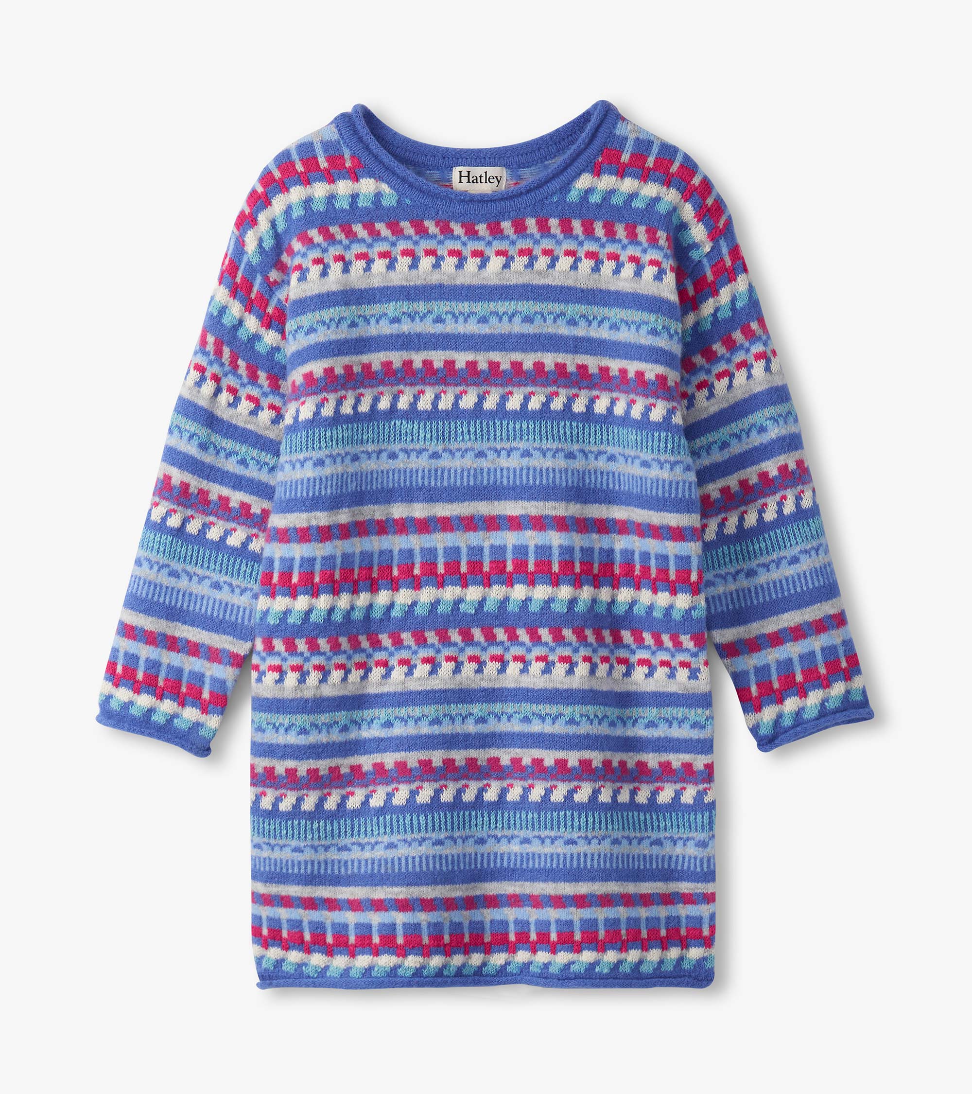 Girls Blueberry Stripe Sweater Dress | Hatley