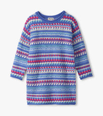 Girls Blueberry Stripe Sweater Dress | Hatley