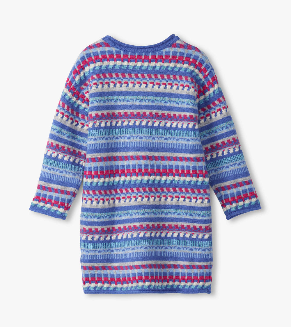 Girls Blueberry Stripe Sweater Dress | Hatley