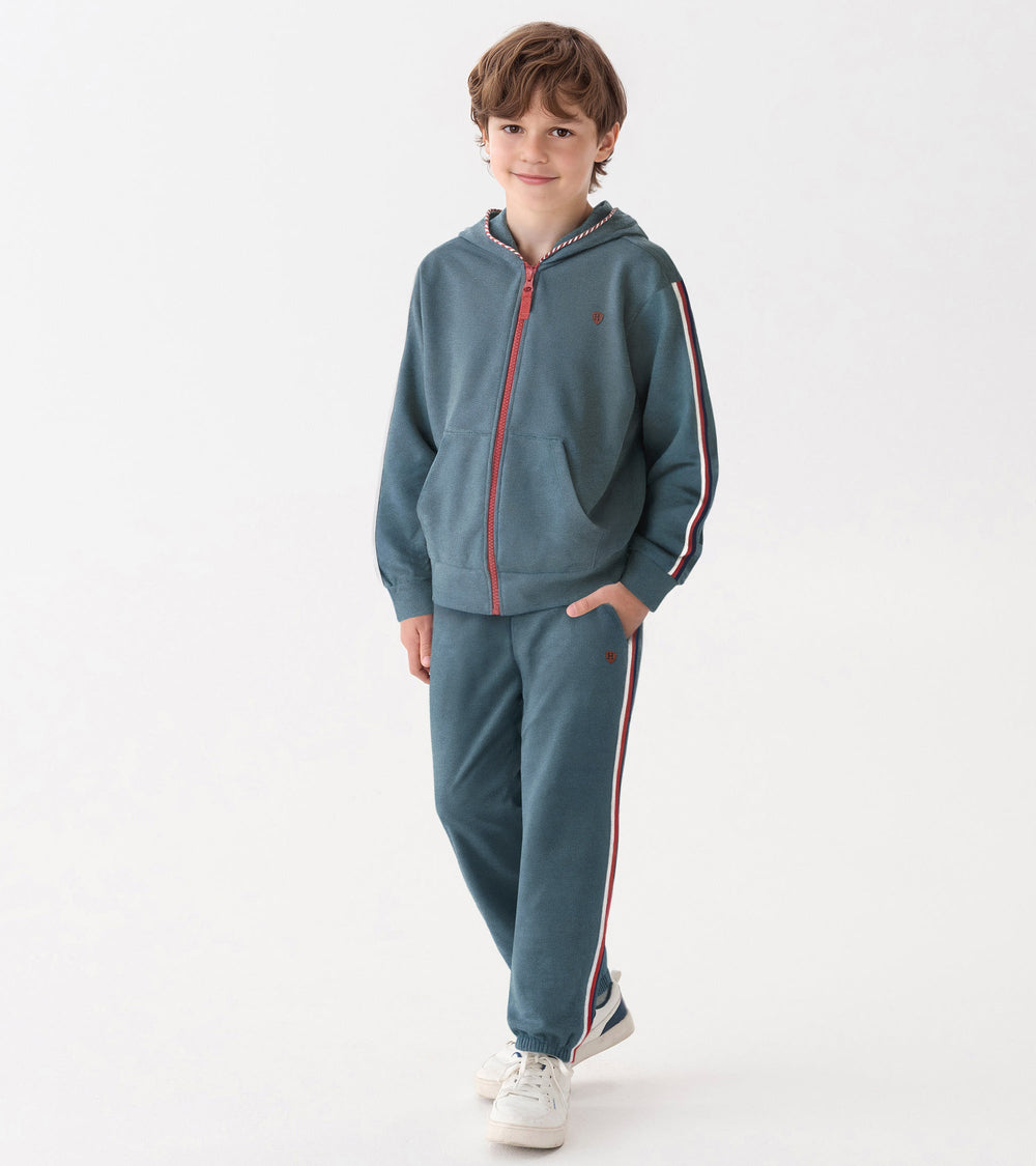 Boys Blue Stone Zip-Up Hoodie | Hatley Outlet Boys