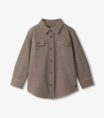 Boys Brown Sugar Herringbone Button Down Shirt | Hatley Outlet Boys
