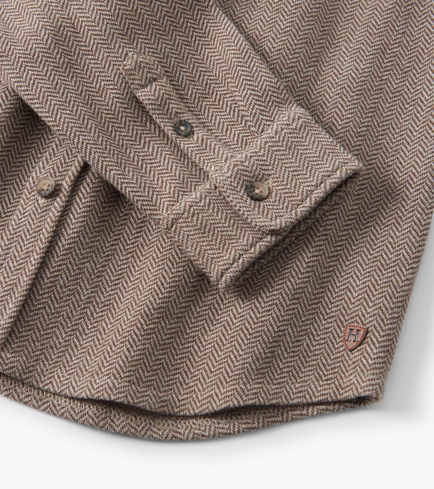 Boys Brown Sugar Herringbone Button Down Shirt | Hatley Outlet Boys