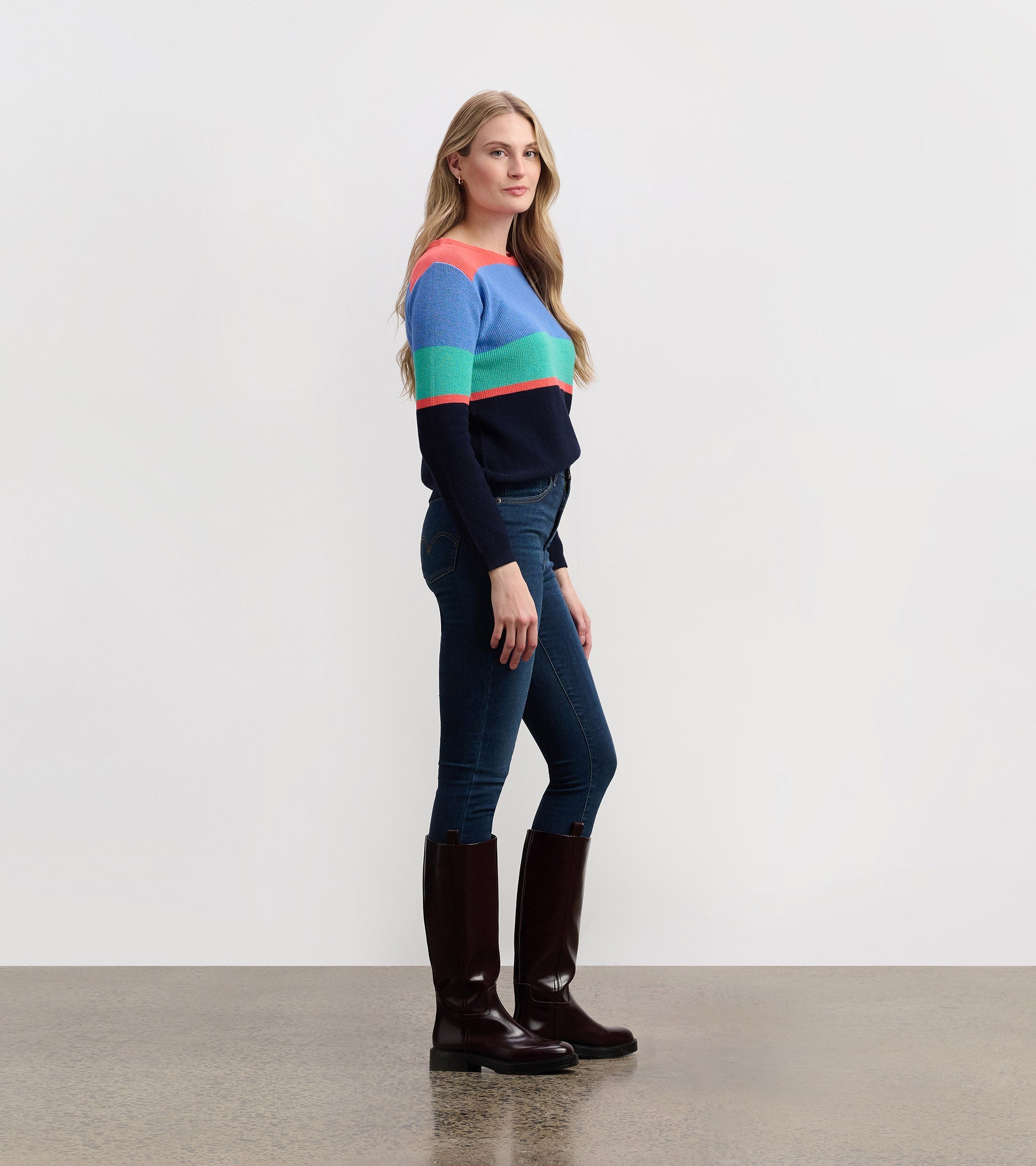 Devon Sweater - Bright Colorblock Stripes | Hatley