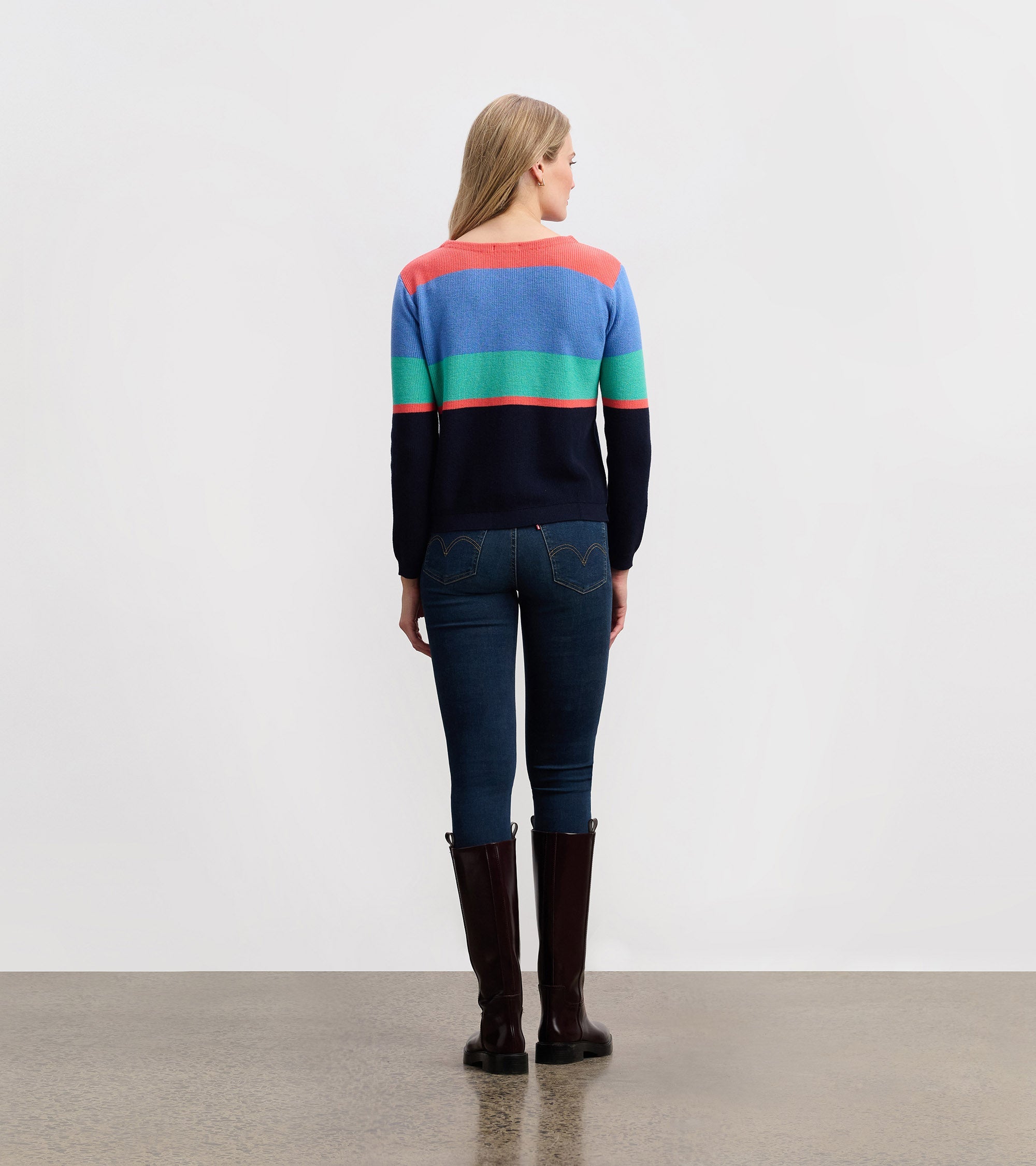 Devon Sweater - Bright Colorblock Stripes | Hatley
