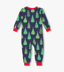 Baby Boys Bottle Brush Trees Glow in the Dark Cotton Sleeper | Hatley Outlet Baby & Toddler