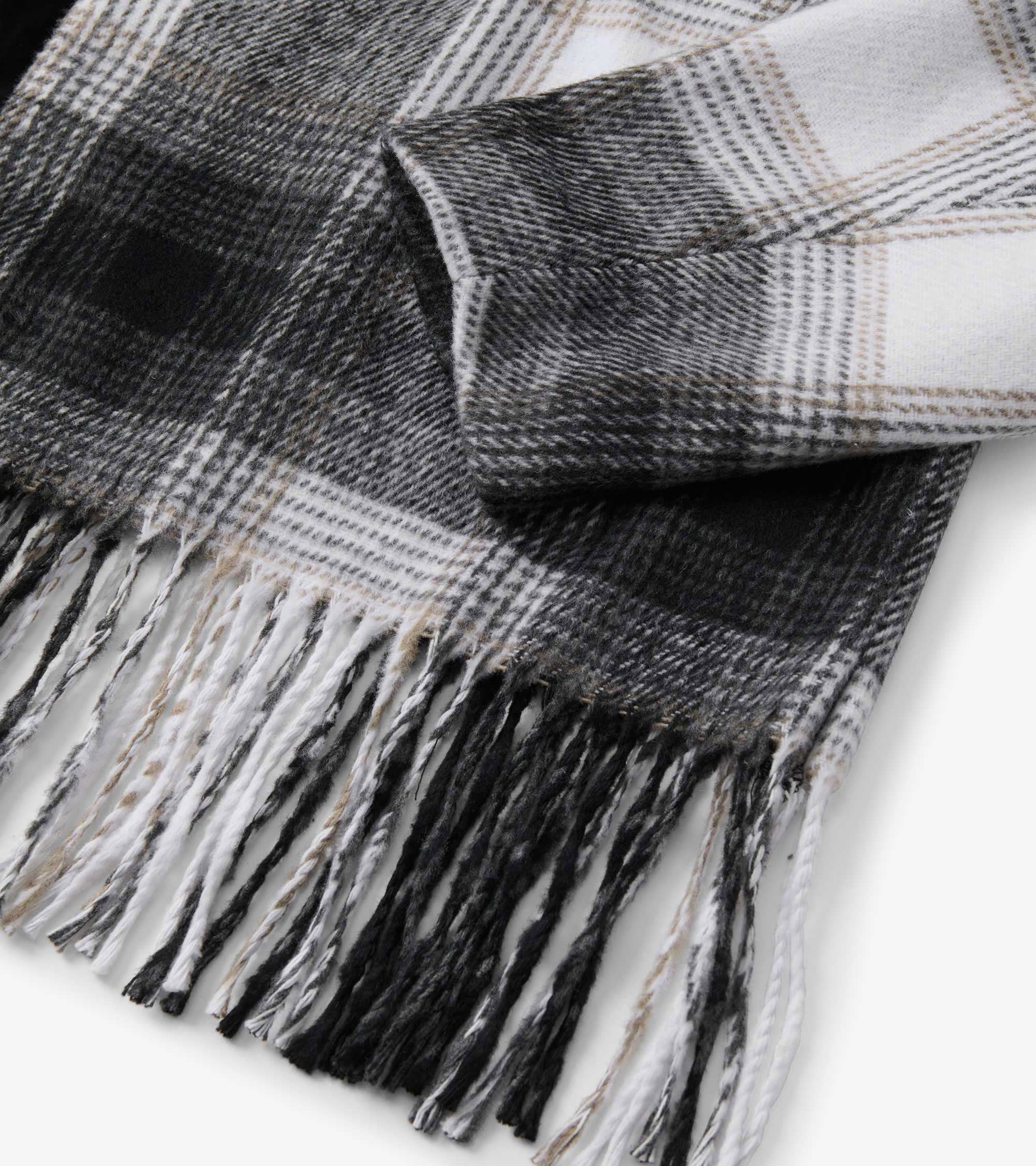 Fringe Jacket - Black and Taupe Plaid | Hatley Outlet Women