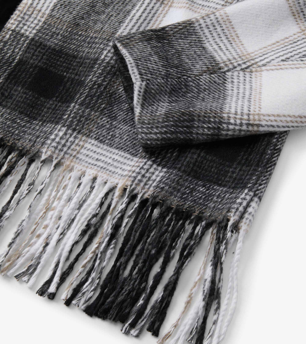 Fringe Jacket - Black and Taupe Plaid | Hatley Outlet Women