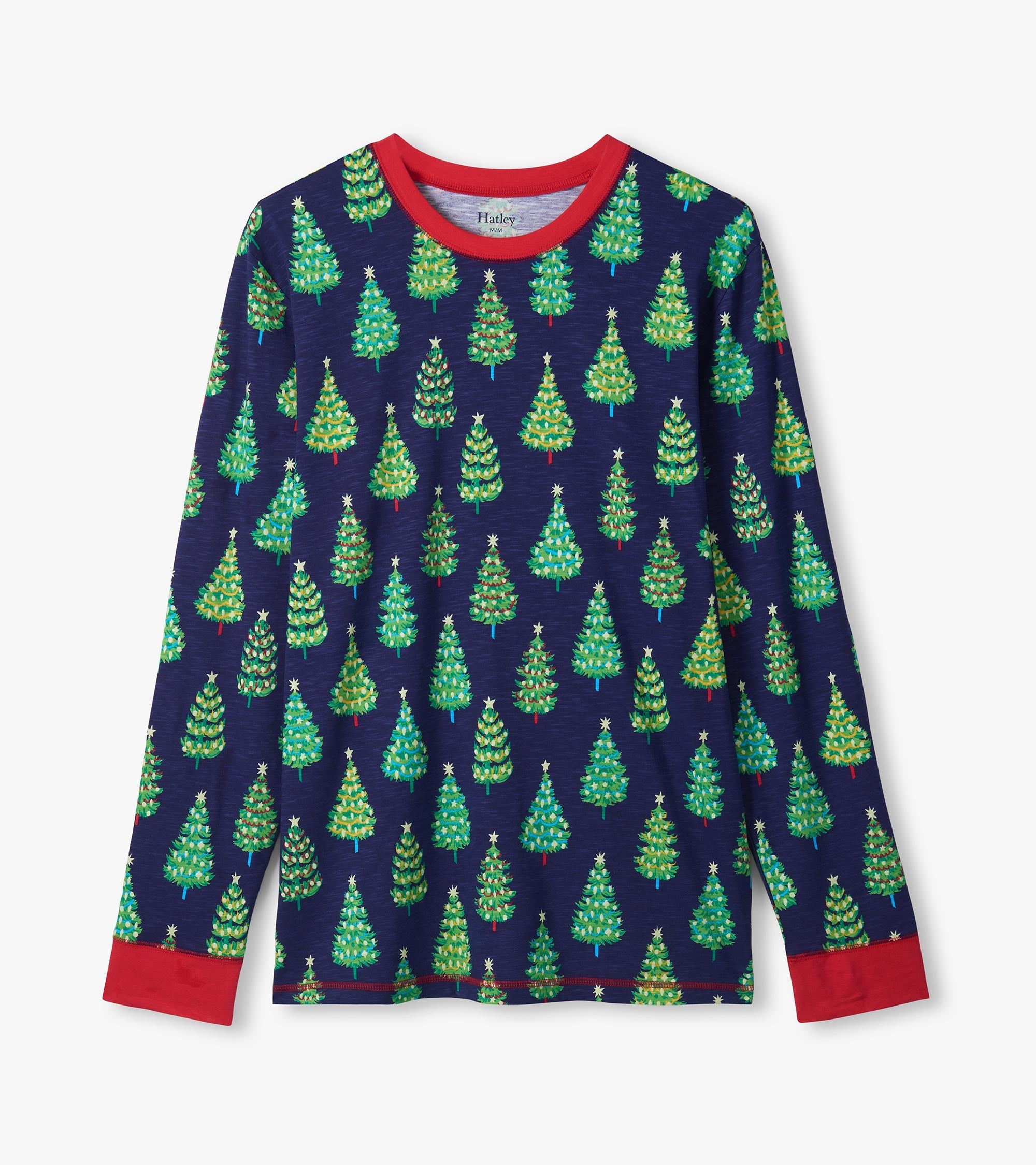 Men's Bottle Brush Trees Glow in the Dark Cotton Pajama Set | Hatley Sale Women
