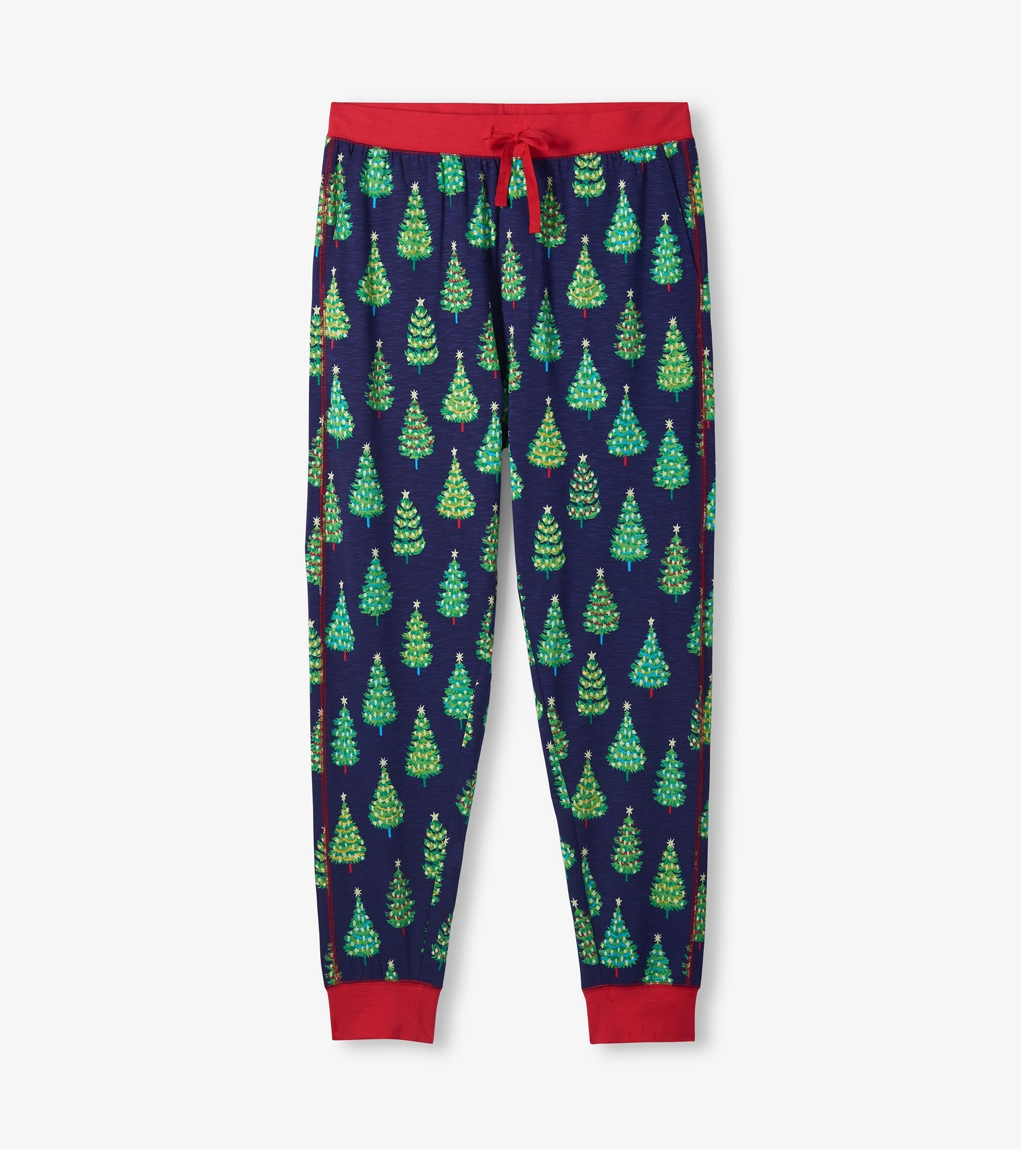 Men's Bottle Brush Trees Glow in the Dark Cotton Pajama Set | Hatley Sale Women