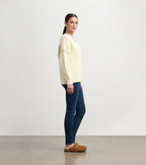 V-Neck Slouchy Sweater - Cream | Hatley Discount Women