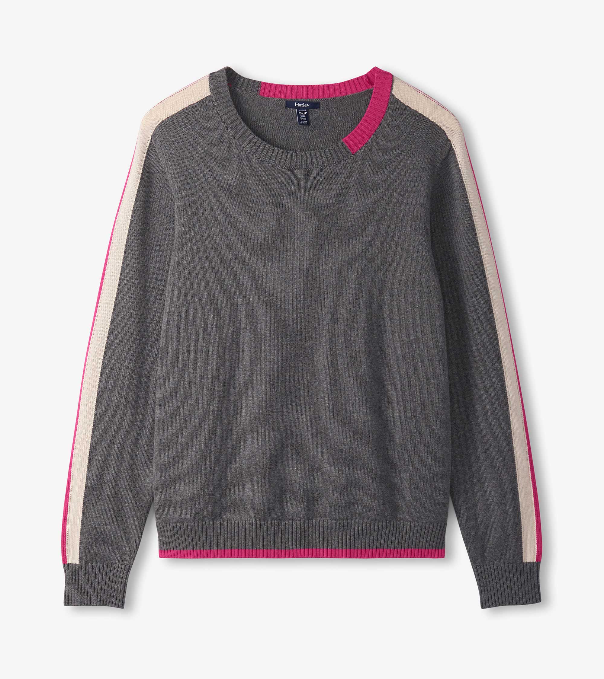 Contrast Trim Sweater - Charcoal | Hatley Discount Women