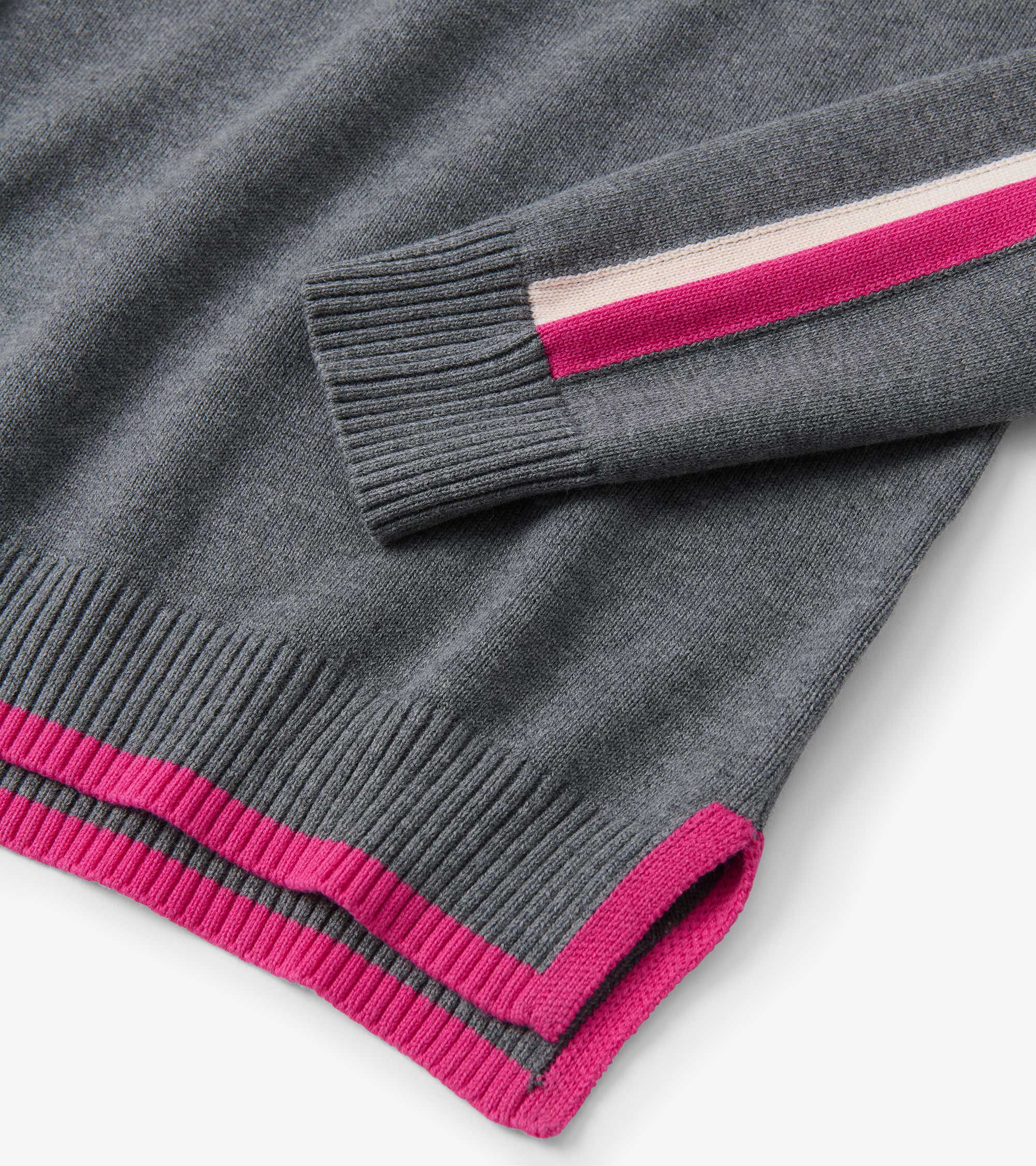 Contrast Trim Sweater - Charcoal | Hatley Discount Women