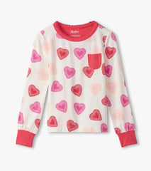 Girls Cut Out Hearts Pajama Set | Hatley Discount Girls