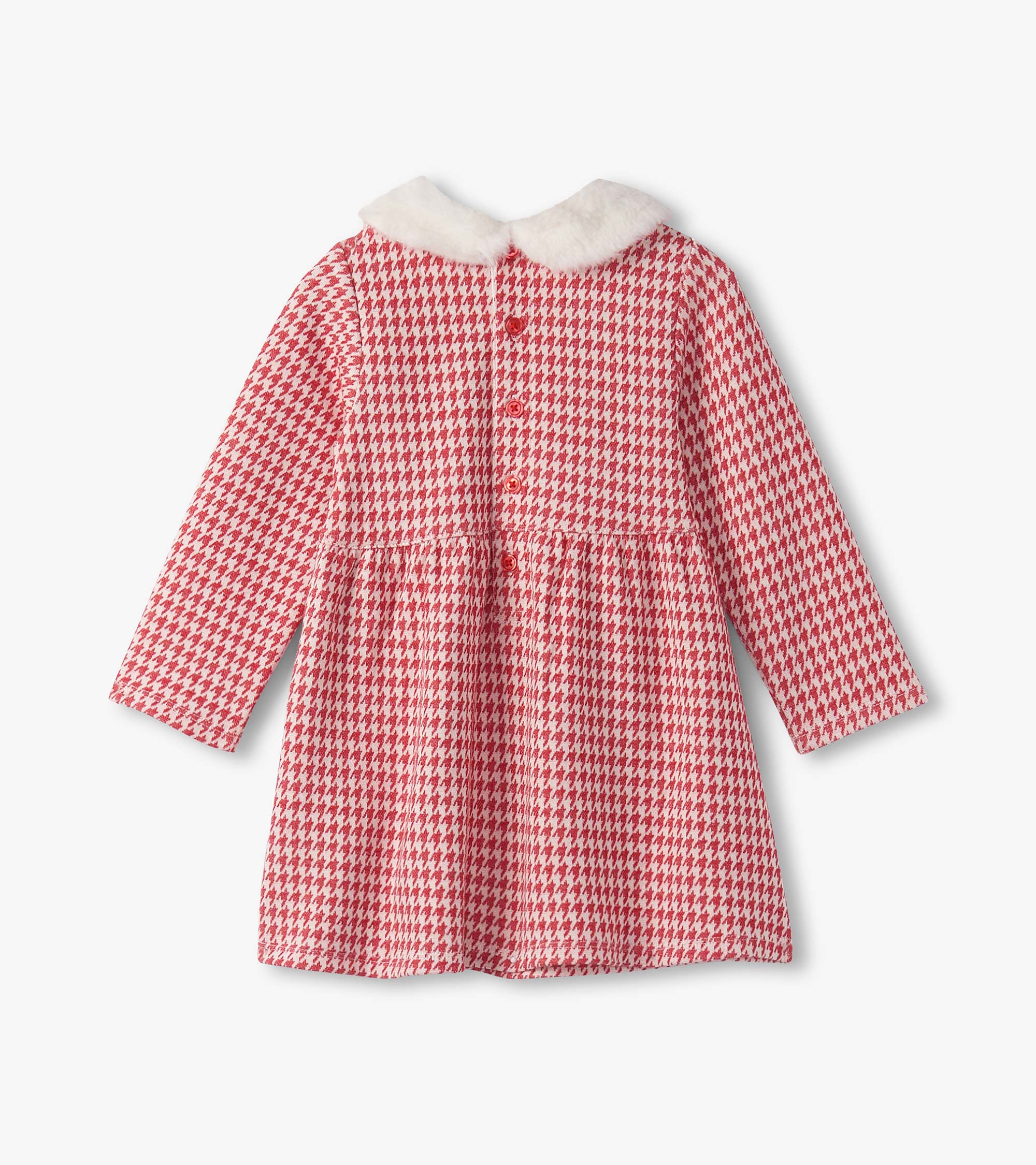 Baby & Toddler Girls Red Houndstooth Fun Trim Dress | Hatley