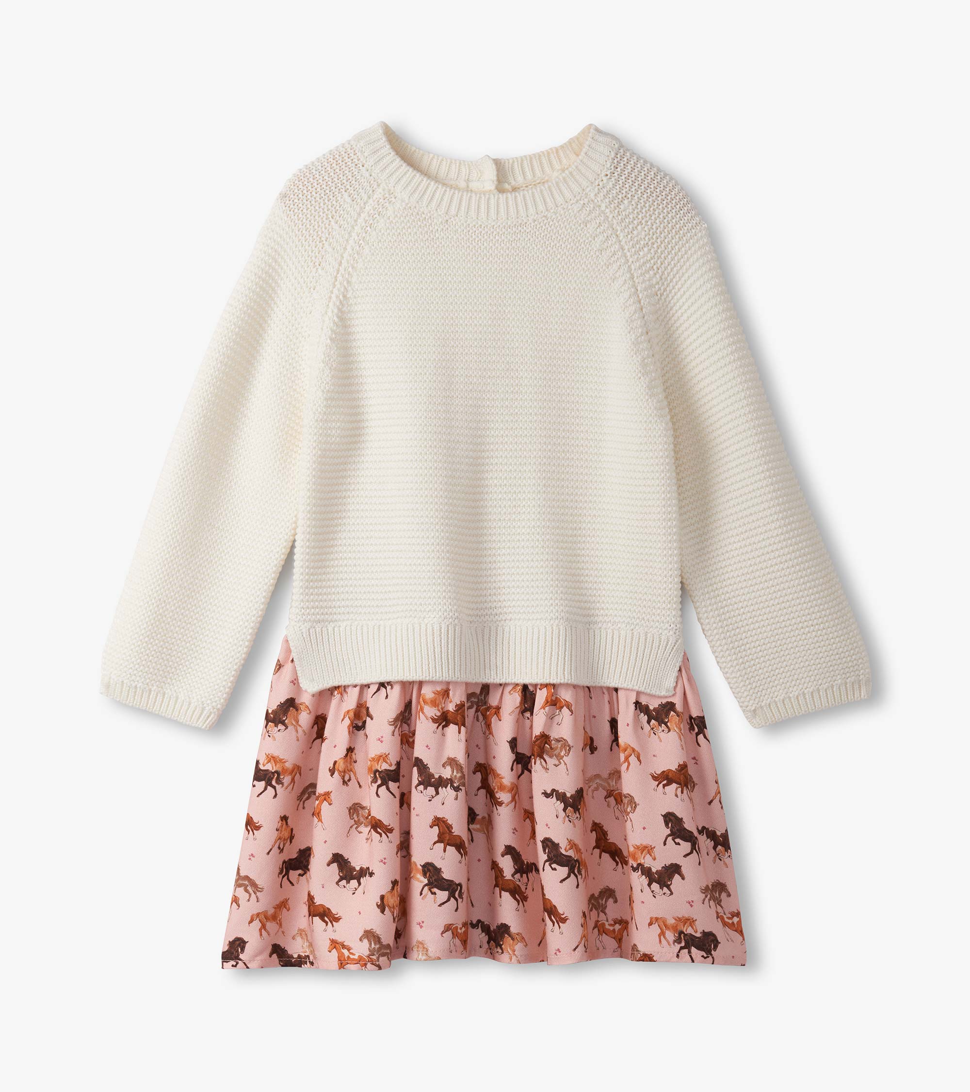 Baby & Toddler Girls Tinsel Horses Mixed Media Sweater Dress | Hatley Baby & Toddler
