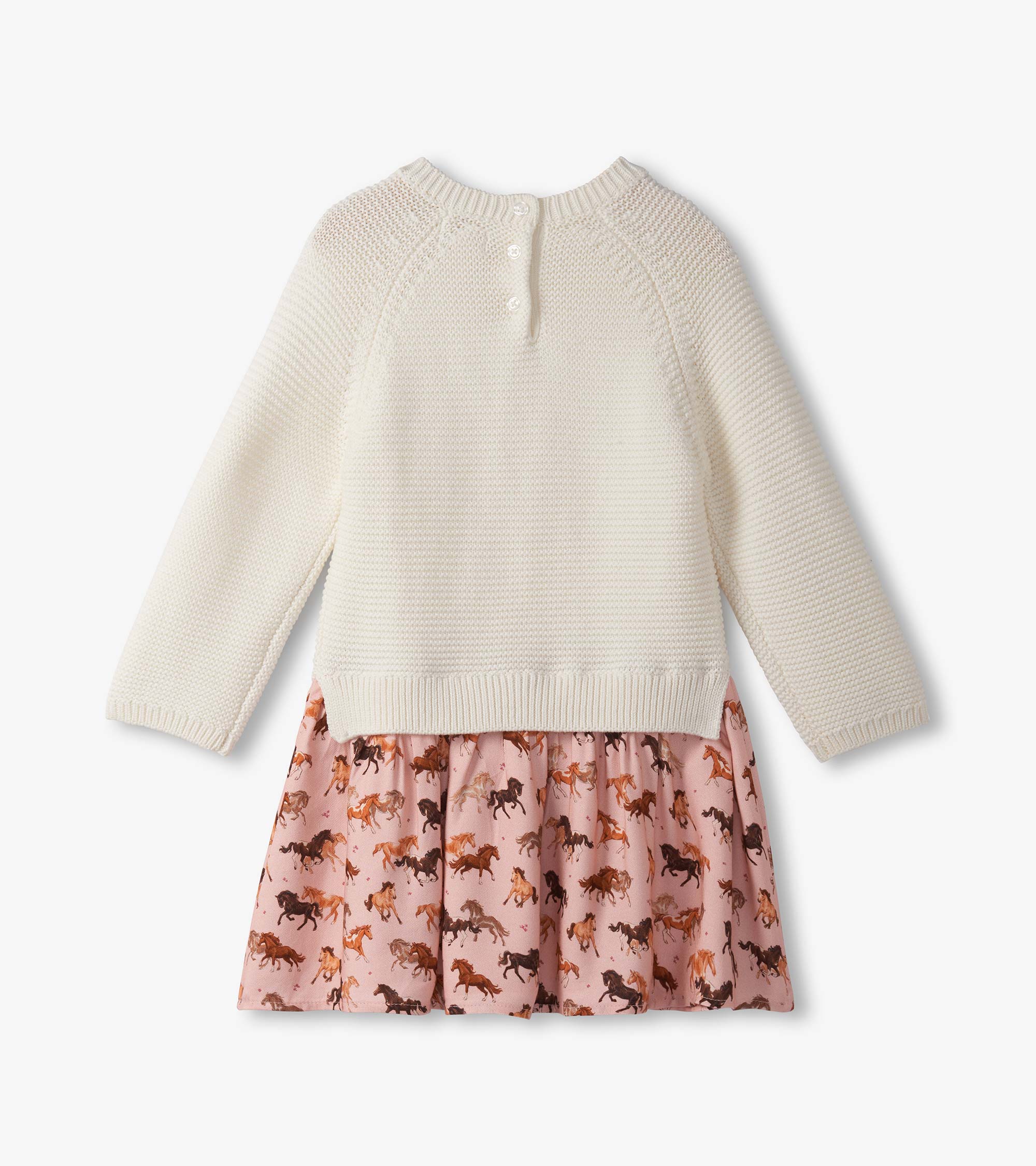 Baby & Toddler Girls Tinsel Horses Mixed Media Sweater Dress | Hatley Baby & Toddler