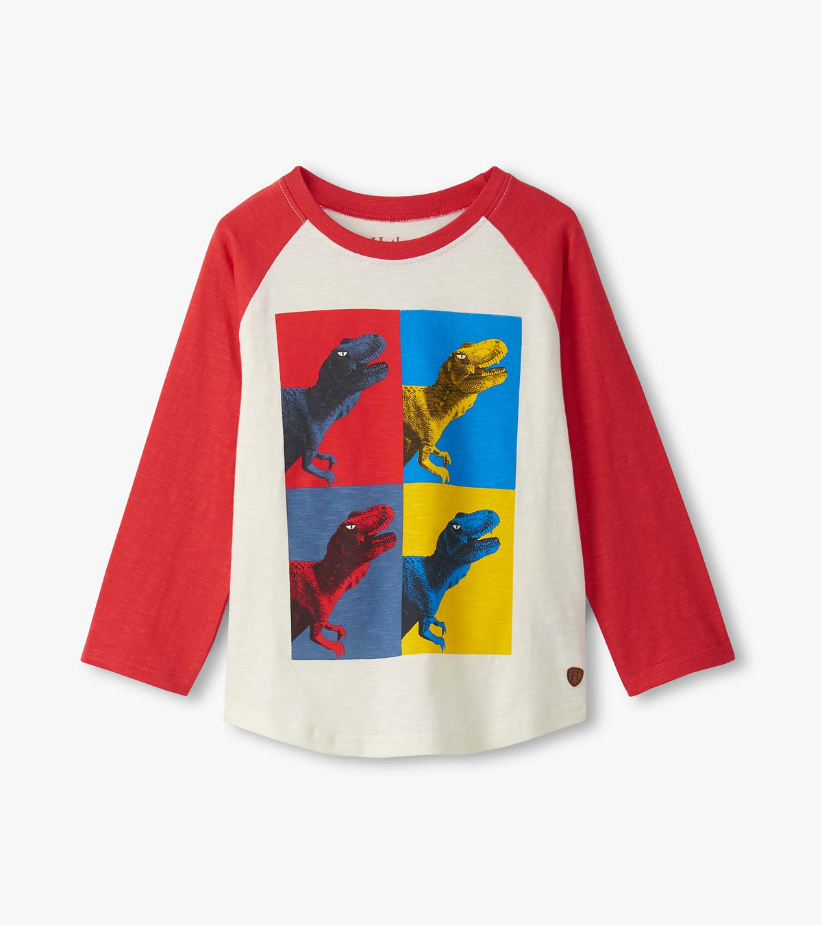 Boys Dinos Cubed Long Sleeve Raglan T-Shirt | Hatley Sale Boys