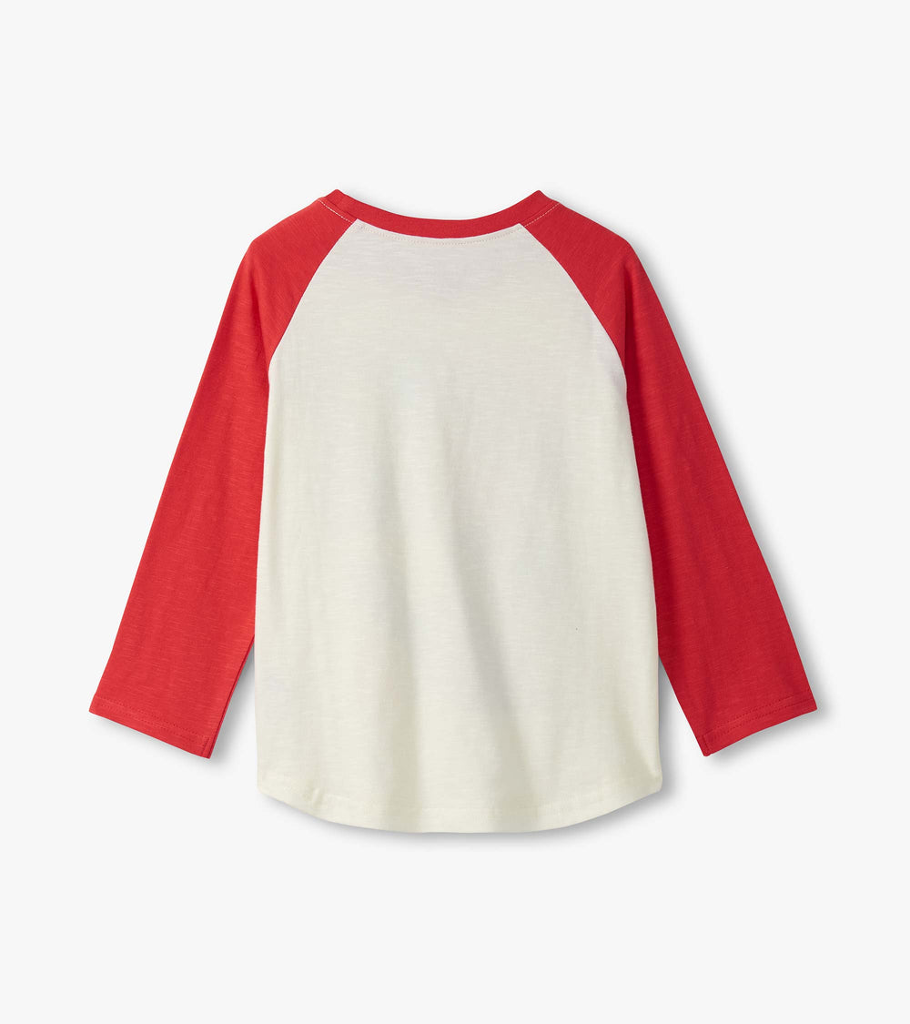 Boys Dinos Cubed Long Sleeve Raglan T-Shirt | Hatley Sale Boys