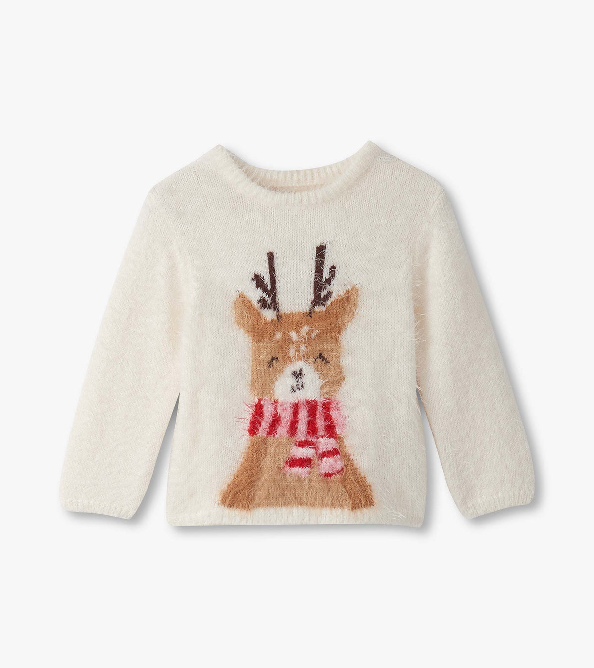 Baby & Toddler Girls Reindeer Furry Sweater | Hatley Discount Baby & Toddler