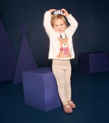 Baby & Toddler Girls Reindeer Furry Sweater | Hatley Discount Baby & Toddler
