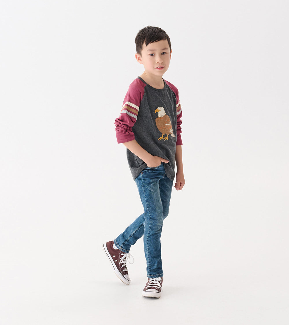 Boys Eagle Long Sleeve Raglan T-Shirt | Hatley Boys