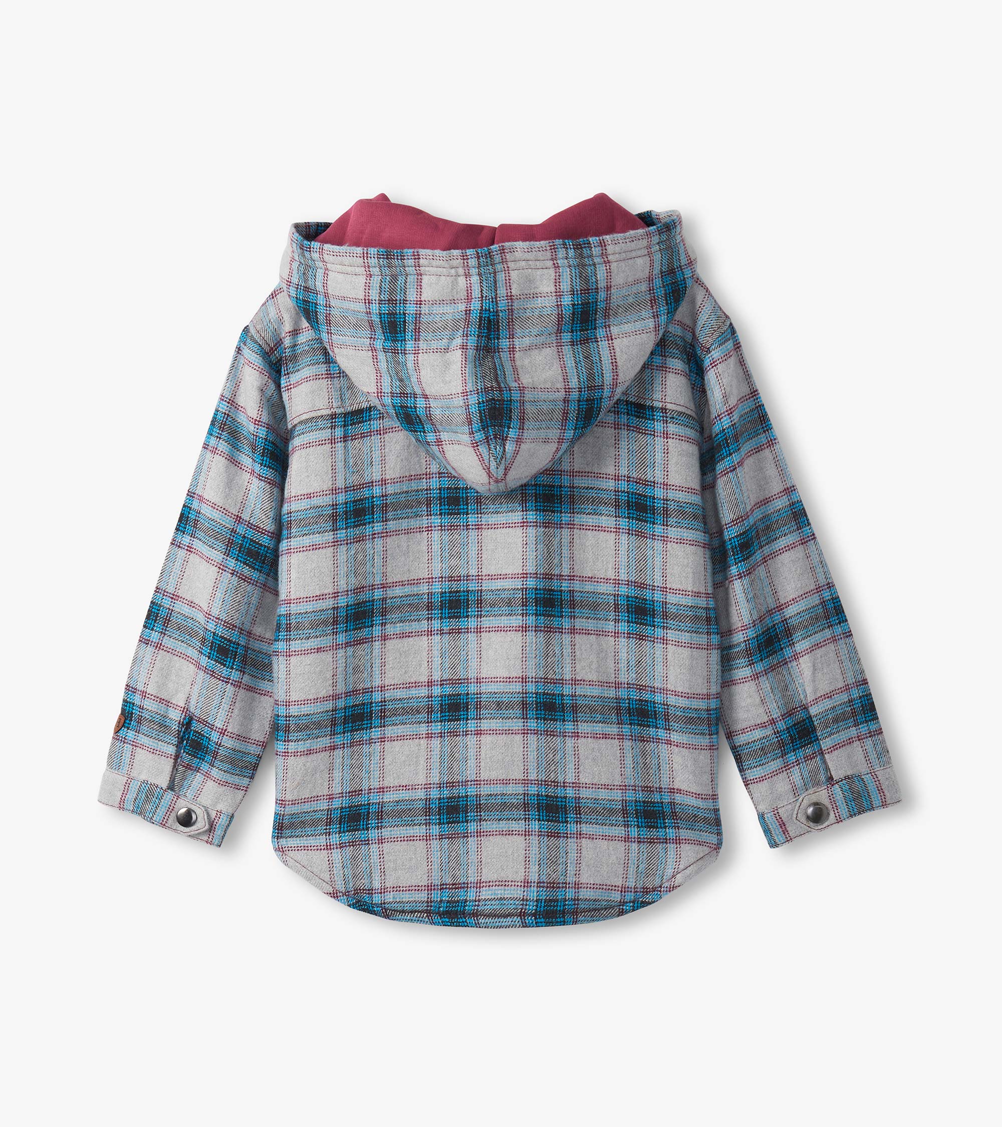 Boys Charcoal and Maroon Plaid Lined Hooded Jacket | Hatley Discount Boys