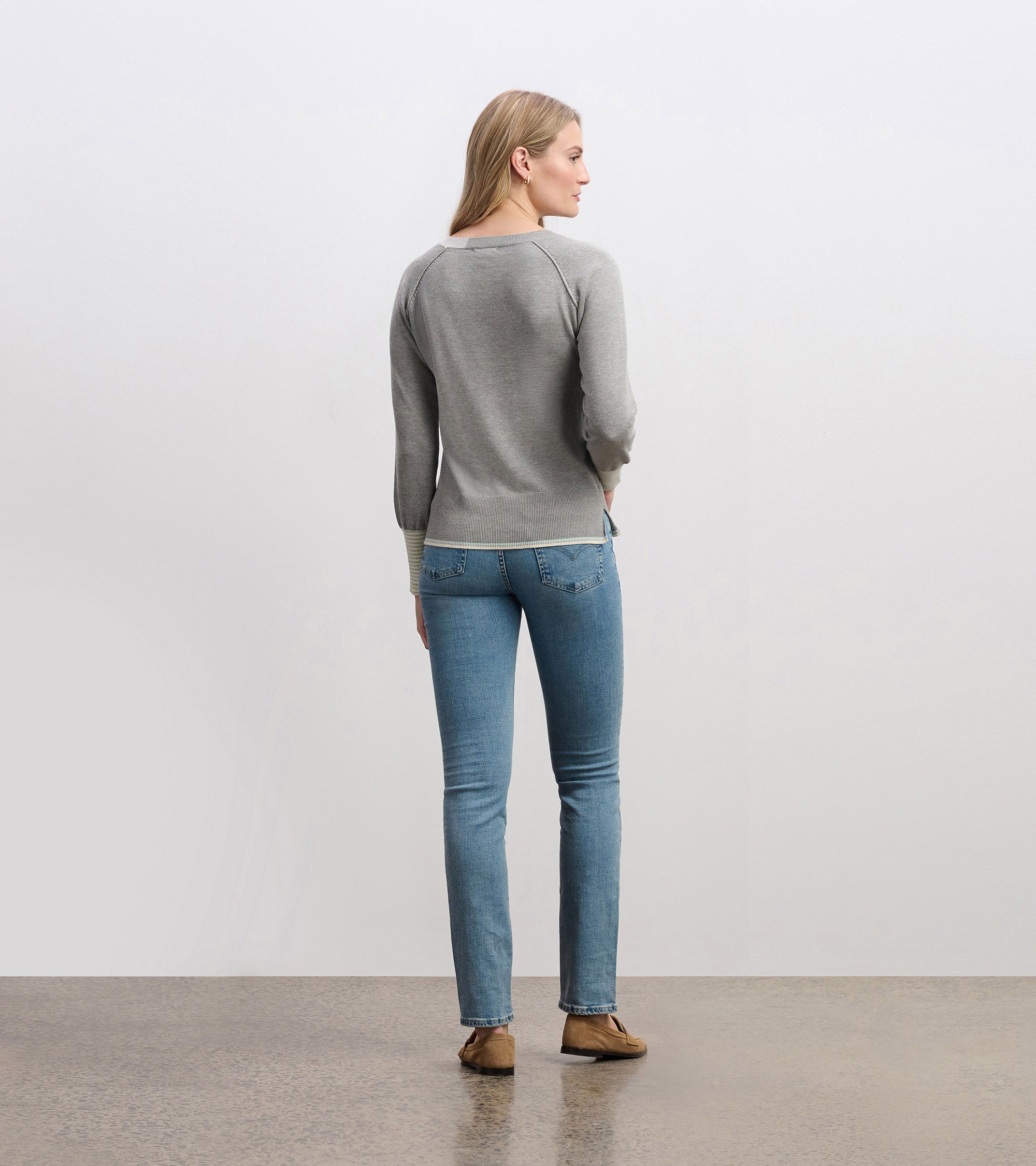 Cary V-Neck Sweater - Charcoal Melange | Hatley Onsale Women