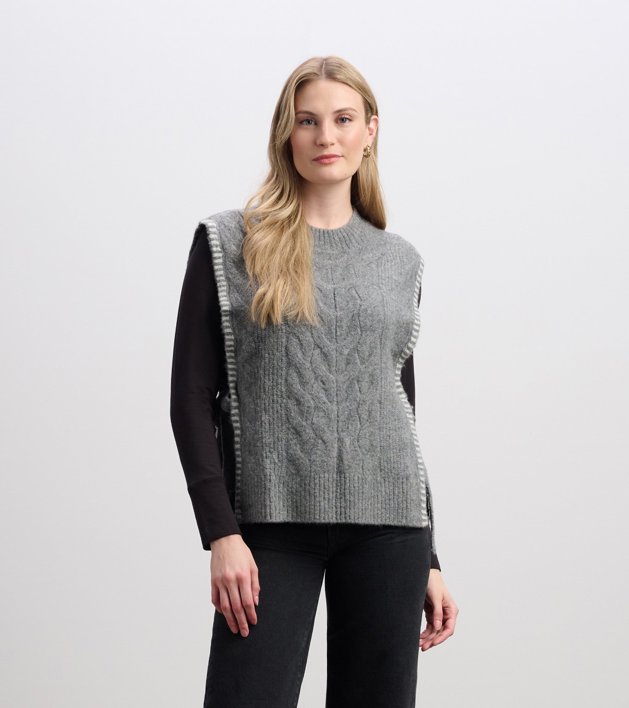 Side-Tie Sweater Vest - Charcoal Melange | Hatley Discount Women