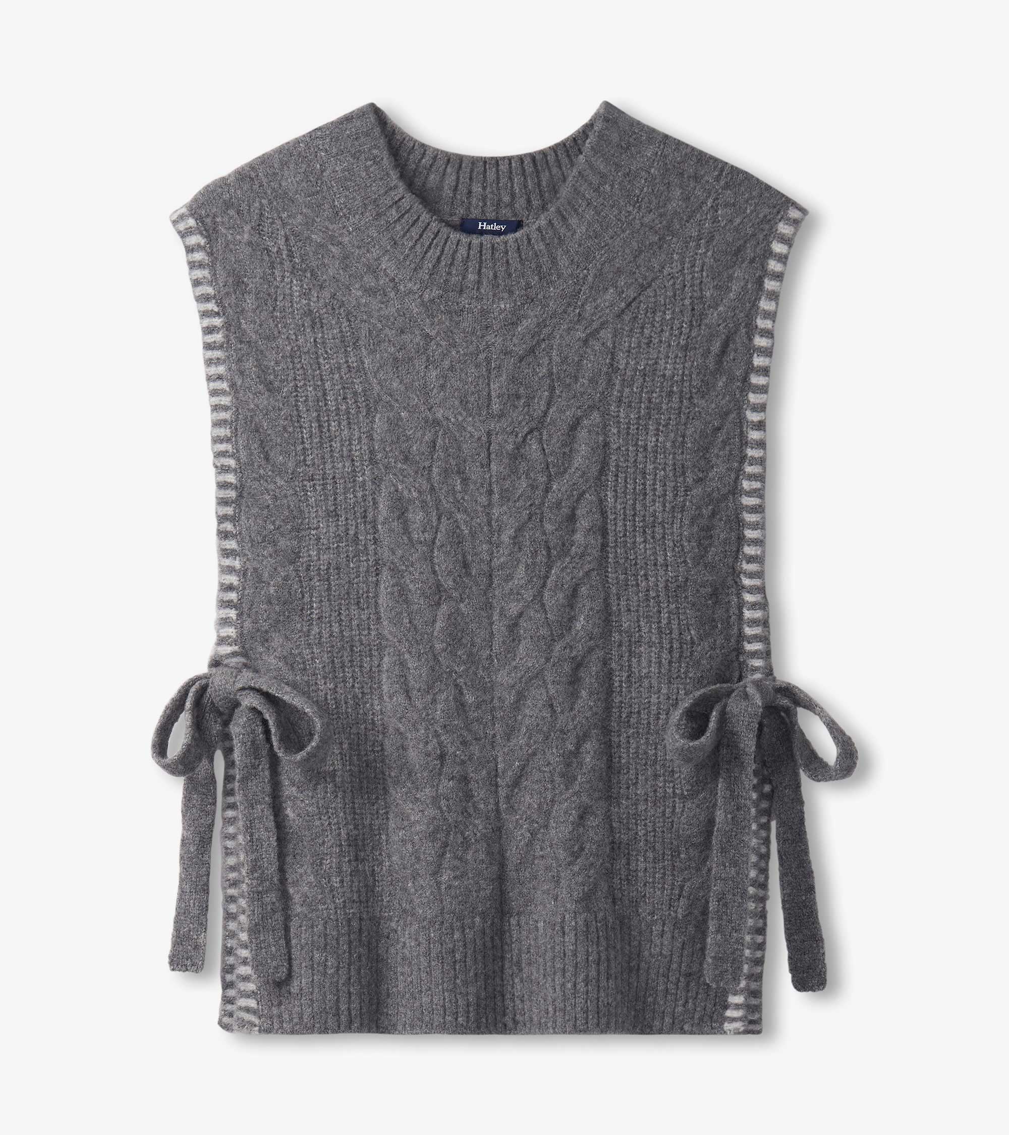 Side-Tie Sweater Vest - Charcoal Melange | Hatley Discount Women