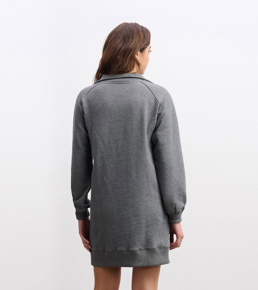 Anna Notch Neck Dress - Charcoal Melange | Hatley Outlet Women
