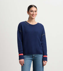 Waffle Knit Sweater - Navy | Hatley Onsale Women